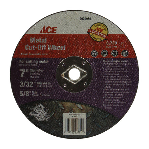 Ace 7 in. Dia. x 0.09 in. 0.625 in. Cut Off Blade