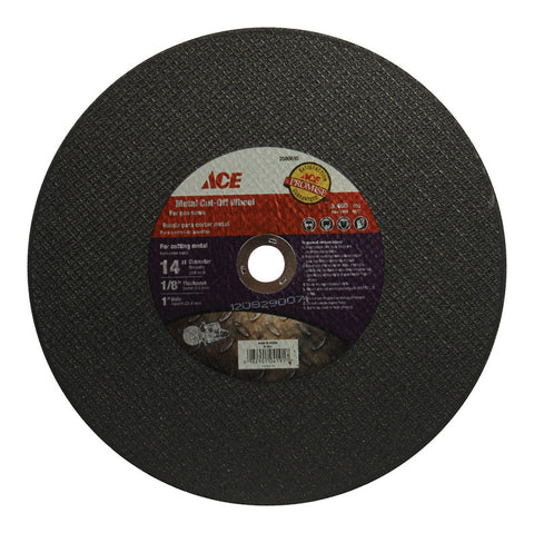 Ace Metal Cut-Off Wheel 14 in. Dia. x 0.125 in. x 1 in.