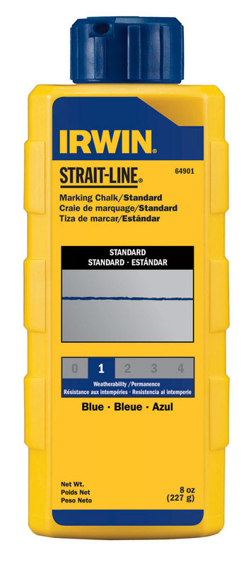 Irwin Strait-Line 8 oz. Blue Mason Line Chalk Permanent