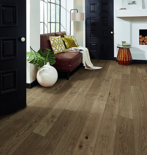 Healthier Choice Flooring HCE707A06 Flooring Plank, 1-1/2 to 6 ft L, 6-1/2 in W, Micro Bevel Edge, White Oak