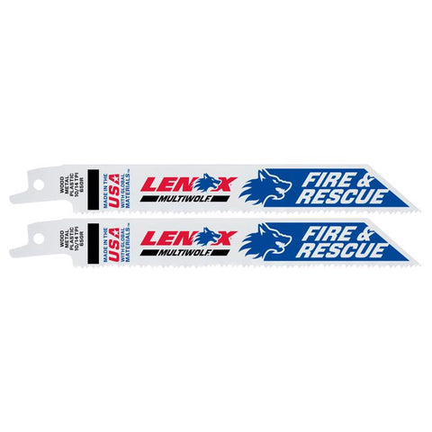 Lenox MULTIWOLF 6 in. Bi-Metal WAVE EDGE Reciprocating Saw Blade 10/14 TPI 2 pk