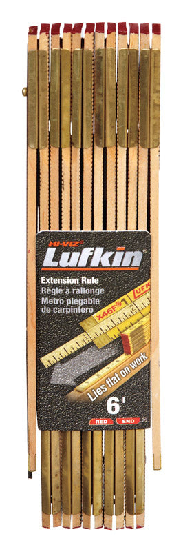 Lufkin Extension Rule 5/8 in. W x 6 ft. L Wood