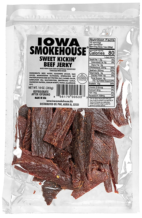 JERKEY BEEF SWEET KICKIN 10OZ, Pack of 6