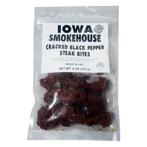 Iowa Smokehouse IS-SBBP Steak Bite, Cracked Black Pepper, 8 oz, Pack of 6