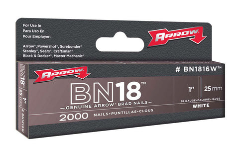Arrow BN18 1 in. L 18 Ga. Galvanized Trim Brad Nails 2,000 pk