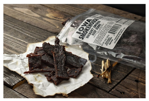 Iowa Smokehouse IS-10JH Smoked Beef Jerky, Hickory, 10 oz Pack