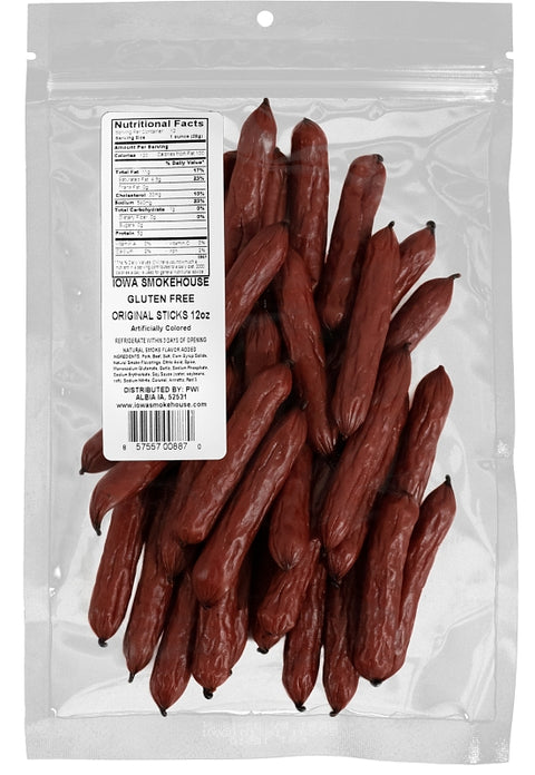 Iowa Smokehouse is-snk12o Snack Sticks, Original, 12 oz, Pack of 6