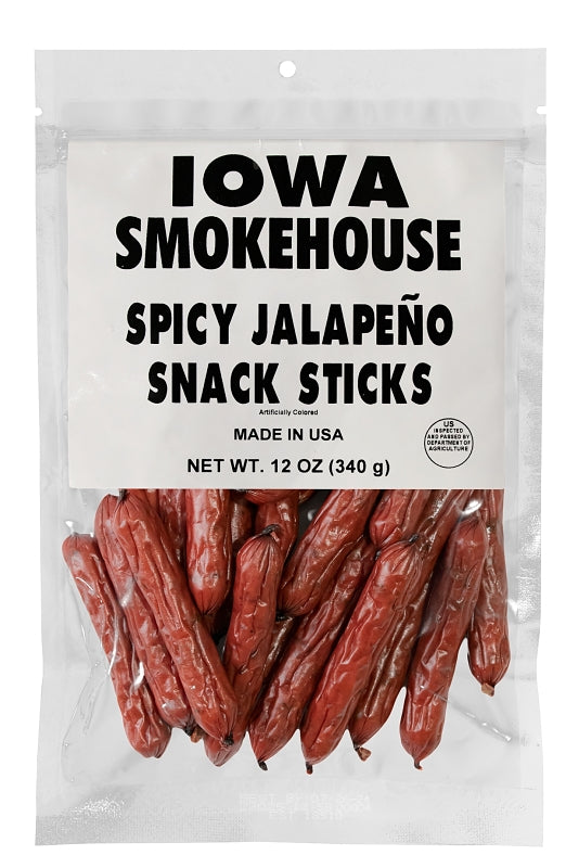 Iowa Smokehouse IS-SNK12S-6CT Snack Stick, Jalapeno, 12 oz – Shell ...