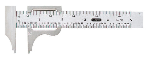 General Tools Slide Caliper 2-3/4 in. W x 4 in. L Stainless Steel