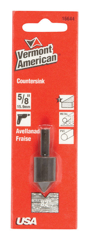 Vermont American 0.6 in. Dia. Steel Countersink Straight