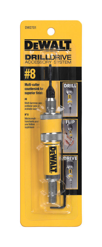 DeWalt Black Oxide Hex No. 8 in. Dia. Drill and Driver 1 pc.