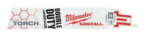 Milwaukee The Torch 6 in. L 18 TPI Bi-Metal Sawzall Blade 5 pk