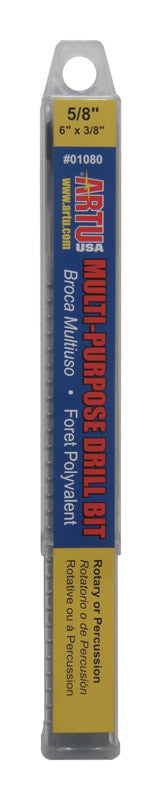 ARTU Carbide Tipped Straight Shank 5/8 in. Dia. x 6-1/8 in. L Drill Bit 1 pc.