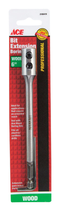 Ace 1/4 in. Dia. x 6 in. L Wood Boring Bit Extension