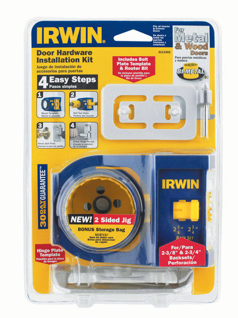 Irwin Door Lock Install Kit Bi-Metal