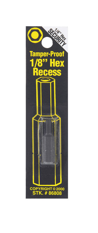 Best Way Tools 1/8 in. Hex Screwdriver Bit 1/4 in. Dia. x 1 in. L 1 pc.