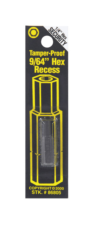 Best Way Tools 9/64 in. Hex Screwdriver Bit 1/4 in. Dia. x 1 in. L 1 pc.