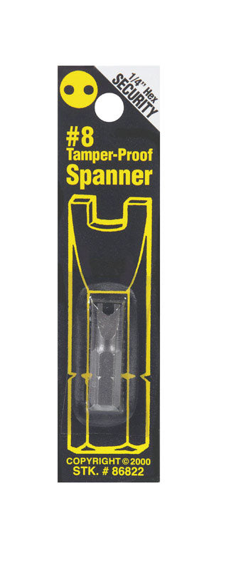 Best Way Tools #8 Spanner Screwdriver Bit 1/4 in. Dia. x 1 in. L 1 pc.