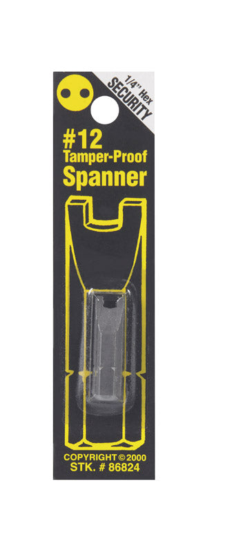 Best Way Tools #12 Spanner Screwdriver Bit 1/4 in. Dia. x 1 in. L 1 pc.