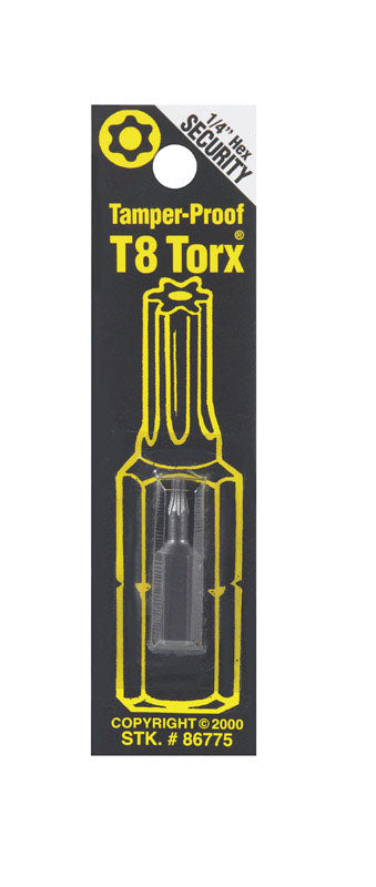 Best Way Tools T8 Torx Screwdriver Bit 1/4 in. Dia. x 1 in. L 1 pc.