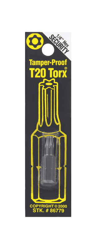 Best Way Tools T20 Torx Screwdriver Bit 1/4 in. Dia. x 1 in. L 1 pc.