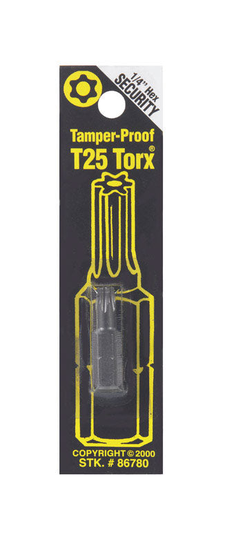 Best Way Tools T25 Torx Screwdriver Bit 1/4 in. Dia. x 1 in. L 1 pc.