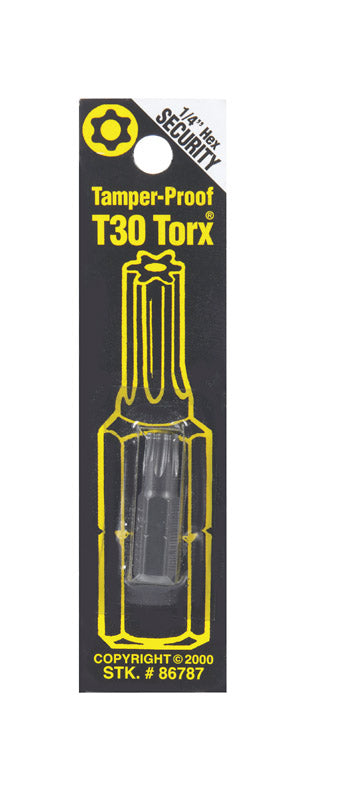 Best Way Tools T30 Torx Screwdriver Bit 1/4 in. Dia. x 1 in. L 1 pc.
