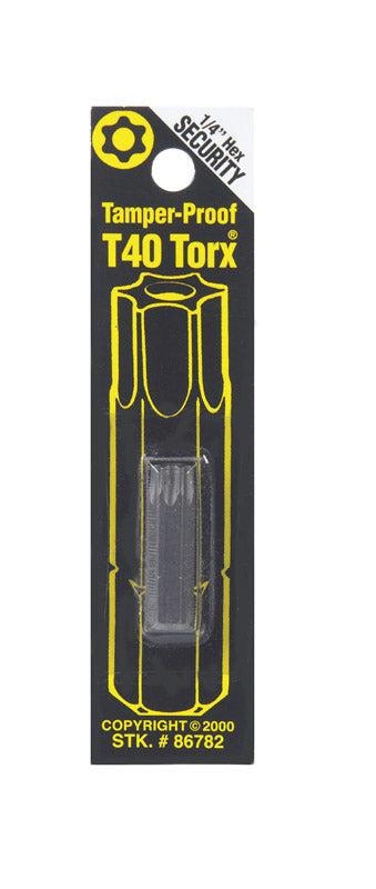 Best Way Tools T40 Torx Screwdriver Bit 1/4 in. Dia. x 1 in. L 1 pc.