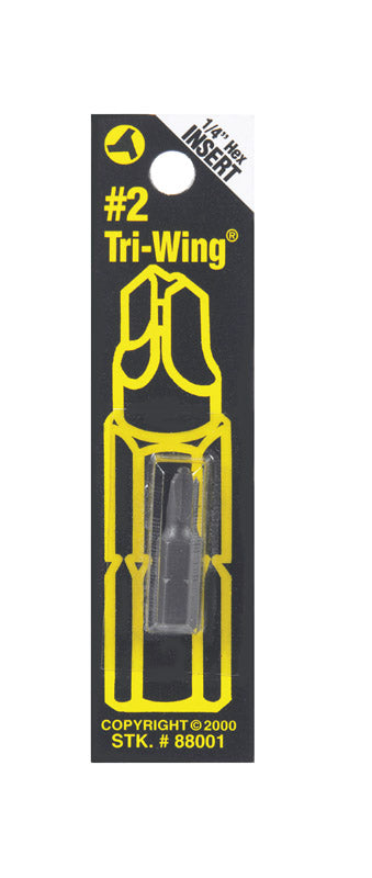 Best Way Tools Tri-Wing #2 Screwdriver Bit 1/4 in. Dia. x 1 in. L 1 pc.