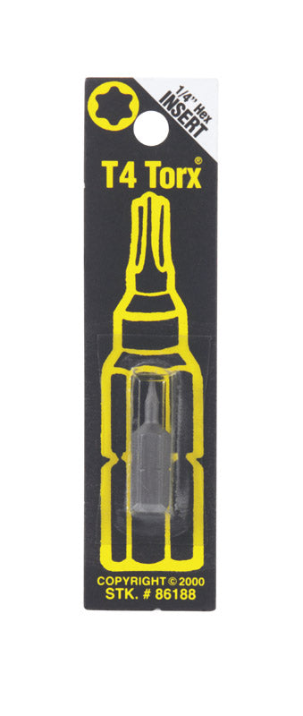 Best Way Tools Tri-Wing T4 Torx Screwdriver Bit 1/4 in. Dia. x 1 in. L 1 pc.
