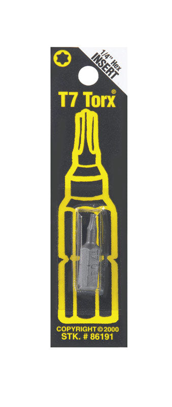 Best Way Tools Tri-Wing T7 Torx Screwdriver Bit 1/4 in. Dia. x 1 in. L 1 pc.