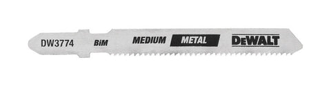 DeWalt Medium Cobalt Steel T-Shank 3 in. L Jig Saw Blade 18 TPI 5 pk