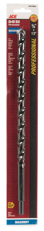 Ace Carbide Reduced Shank 5/8 in. Dia. x 13 in. L Percussion Drill Bit 1 pc.