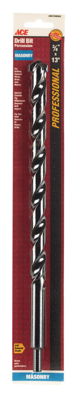 Ace Carbide Reduced Shank 3/4 in. Dia. x 13 in. L Percussion Drill Bit 1 pc.