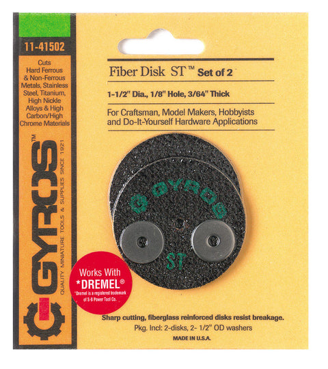 Gyros Abrasive Cut-Off Wheel 1.5 in. Dia. x 0.05 in. x 0.125 in. 2 pk