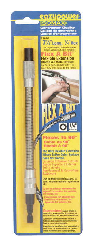 Eazypower Isomax Flexible Screwdriver Bit Adapter 1/4 in. Dia. x 7-1/2 in. L 1 pc.