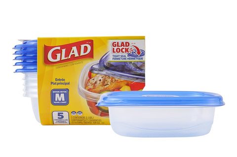 Glad BBG10091 Medium Entree, 25 oz, Plastic, Clear, Pack of 6