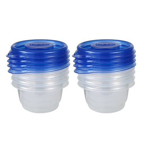 Glad BBG11038 Container, 4 oz Capacity, Plastic, Clear, 3.4 in Dia, 3 in H, Pack of 12