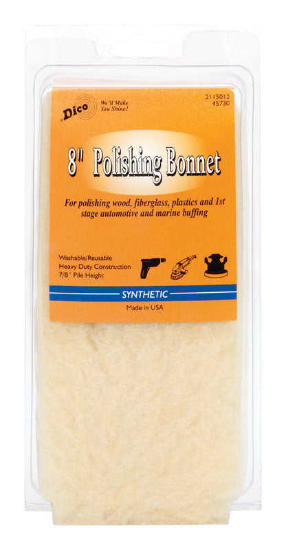 Dico 8 in. Dia. Synthetic Polishing Bonnet