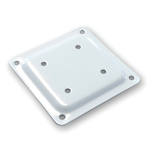 Pylex Fixplak 44 Series 10810 Base Plate, Steel, White, Powder-Coated