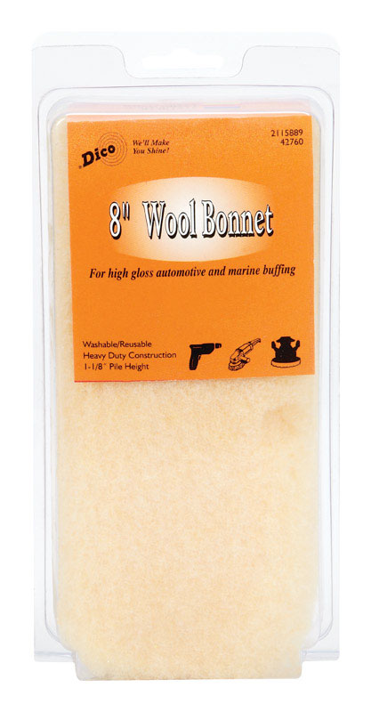 Dico 8 in. Dia. Wool Lambs Wool Bonnet