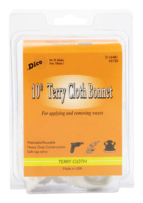 Dico 10 in. Dia. Terry Cloth Terry Cloth Bonnet