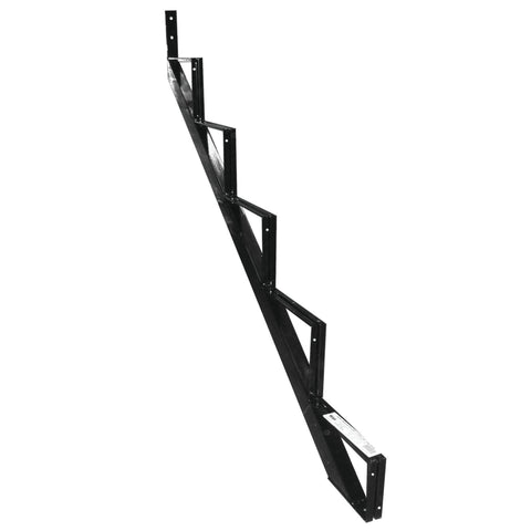 Pylex 13905 Series Stair Riser, 45 in H, 40 mm L, 60 mm W, Steel, Black, Baked Powder-Coated, Pack of 2
