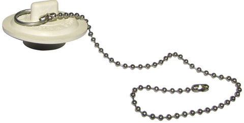 Plumb Pak PP820-42 Basin Stopper, Universal, Rubber, White, For: 1 to 1-3/8 in Sink, Pack of 6