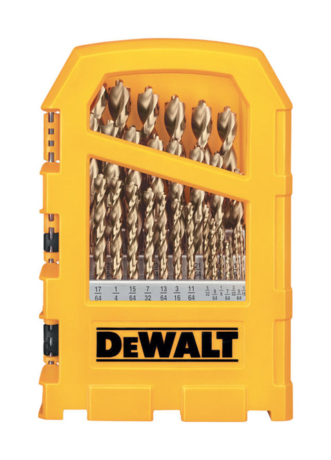 DeWalt Pilot Point High Speed Steel Straight Shank Multi Size in. Dia. Drill Bit Set 29 pc.