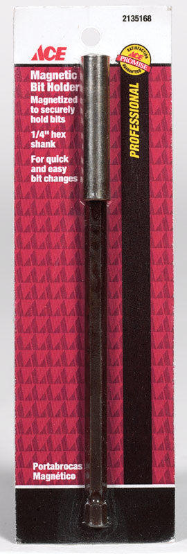 Ace Screwdriver Bit Holder 1/4 in. Dia. x 5 in. L 1 pc.