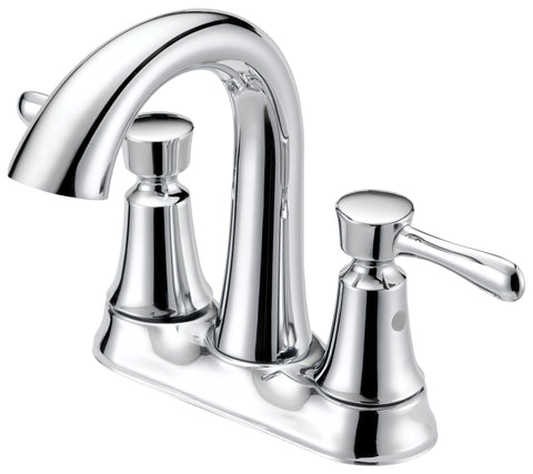 Boston Harbor F51B0035CP Lavatory Faucet, 1.2 gpm, 2-Handle, 3-Faucet Hole, Metal/Plastic, Chrome Plated