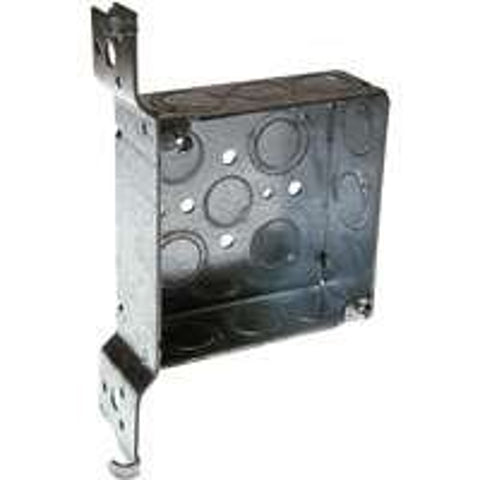 Raco D4SB-50-FB Switch Box, 1-Gang, 13-Knockout, 1/2 in Knockout, Steel, Gray, Galvanized, Flush Mounting