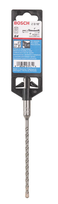 Bosch Bulldog Steel SDS-plus 3/16 in. Dia. x 6 in. L Rotary Hammer Bit 1 pc.