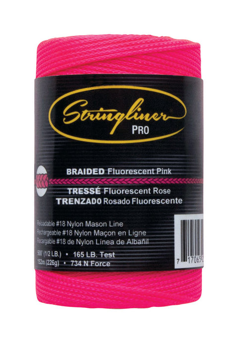 Stringliner Braided Pink Chalk Line Refill 500 ft. L